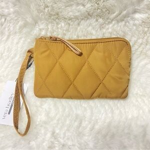 Vera Bradley Mustard Quilted Wristlet